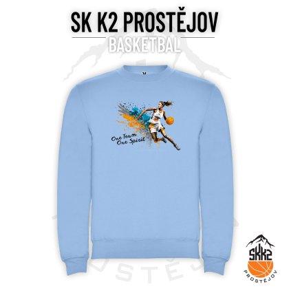 mikina bezkapuce skyblue