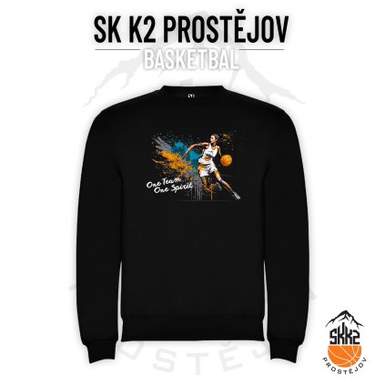 mikina bezkapuce black