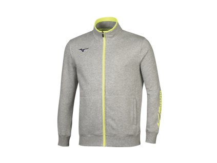 men sweat fz jacket heather grey navy