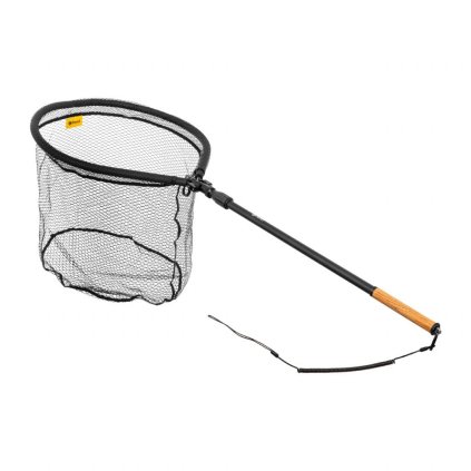 FENCL PREDATOR PREMIUM PRO spinning net (Magnetic holder and safety cable Yes, Frame size M - 15,7" x 14", Floating version Yes, Net selection Rubberized, Handle selection Natural)