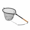 FENCL fly fishing net KING (Magnetic holder and safety cable Yes, Frame size M - 15,7" x 14", Floating version Yes, Net selection Rubberized, Handle selection Natural, Handle length 6")