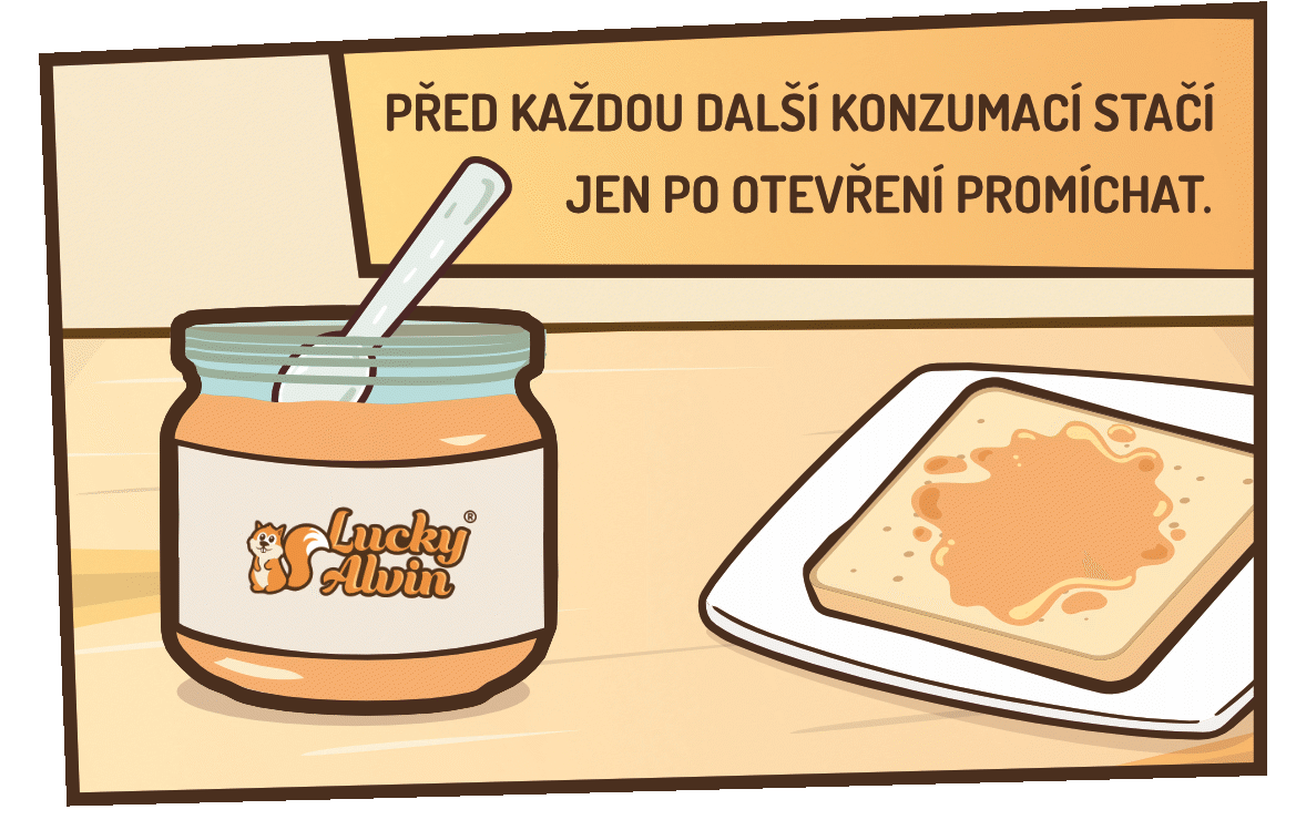 Před každou další konzumací stačí jen po otevření promíchat.