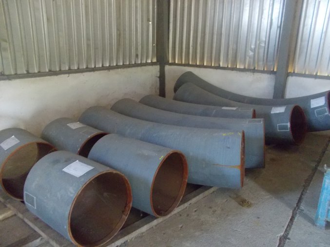 Welded Elbow 609,6 x 12,5 mm 3,03 R=3660 Ends 10,0 mm L 415 MB, 100 kg