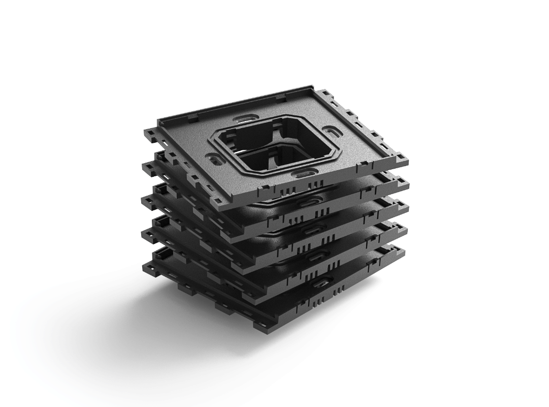 Sada montážnych dosiek do multi-rámika pre Legrand Mosaic (5ks)