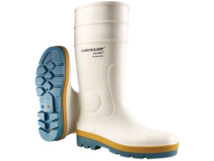 Pracovné biele čižmy bez oceľovej špičky DUNLOP Tricolour v norme EN20347 model B780331