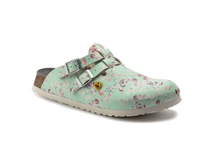 Dámske pracovné sandále BIRKENSTOCK - Kay ESD Flower Mint 54280 (Veľkosť 35)