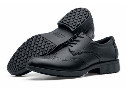 pánske kožené protišmykové topánky čierne