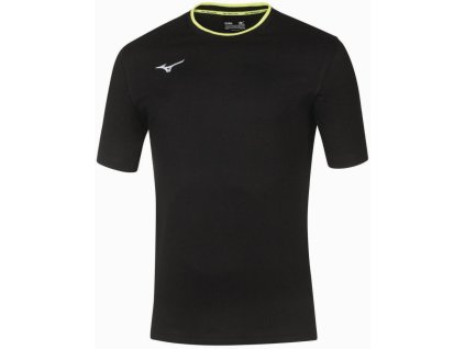 Men Mizuno Tee/Black/Yellow Fluo (Velikost XXL)
