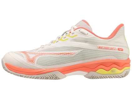 Dámská tenisová obuv Mizuno WAVE EXCEED LIGHT 2 / SnwWht/FusnCorl/SSpring (Velikost 36.5/4.0)