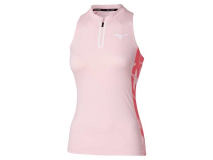 Dámské sportovní tričko Mizuno Daybreakers Printed Tank(W) / Barely Pink (Velikost L)