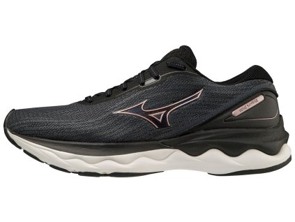 Dámská běžecká obuv Mizuno WAVE SKYRISE 3 / Black/Rose Copper/Nimbus Cloud (Velikost 35.0/3.0)