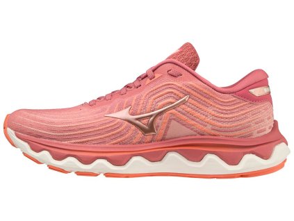 Dámská běžecká obuv Mizuno WAVE HORIZON 6 / Garnet Rose/Rose Copper/Persimmon (Velikost 35.0/3.0)