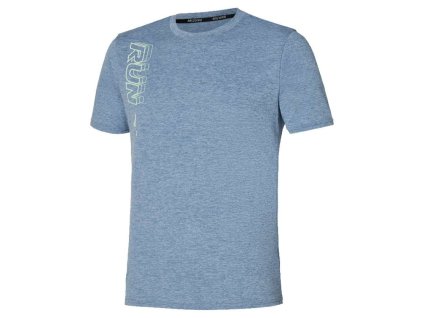 Pánské sportovní tričko Mizuno Core Run Tee(M) / Citadel (Velikost XXL)