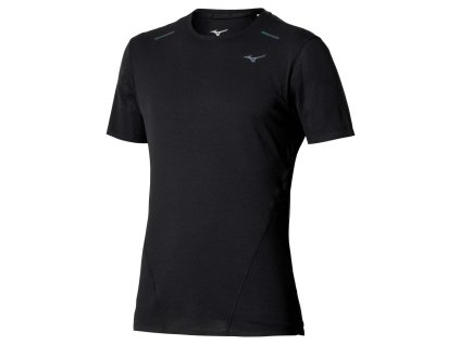Pánské sportovní tričko Mizuno Tech Light DAF SS Tee(M) / Black (Velikost L)