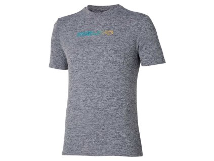 Pánské sportovní tričko Mizuno Core Mizuno Short SleeveTee(M) / Quicksilver (Velikost L)