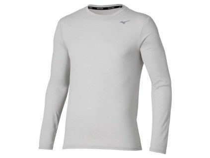 Pánské sportovní tričko Mizuno Core Impulse LS Tee(M) / Vapor Silver (Velikost XXL)