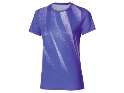 Dámské sportovní tričko Mizuno Core Graphic tee(W) / Iris Bloom (Velikost L)