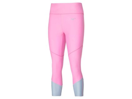 Dámské sportovní legíny Mizuno Impulse Core 3/4 Tight / Lilac Chiffon / L (Velikost L)