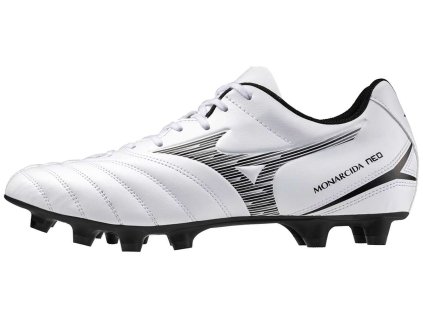 Pánská fotbalová obuv Mizuno MONARCIDA NEO III SELECT MD / White/Black / 39.0/6.0 (Velikost 40.0/6.5)