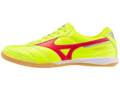 Pánská futsalová obuv Mizuno MORELIA SALA ELITE IN / Safety Yellow/Fiery Coral 2/Galaxy Silver (Velikost 36.5/4.0)