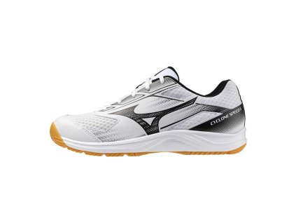 Unisex halová obuv Mizuno CYCLONE SPEED 5(U) / White/Black/Chamois (Velikost 48.5/13.0)