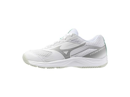 Dětská halová obuv Mizuno CYCLONE SPEED 5 Jr.(C) / White/Black/Frozen Emerald (Velikost 32.5/1.0)
