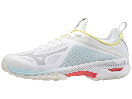 Unisex hokejová obuv Mizuno WAVE PANTHERA / WHITE / NIMBUS CLOUD / CAYENNE (Velikost 47.0/12.0)