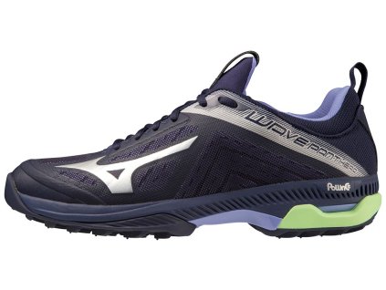 Unisex hokejová obuv Mizuno WAVE PANTHERA / EBlue/TechGreen/Lolite (Velikost 40.5/7.0)