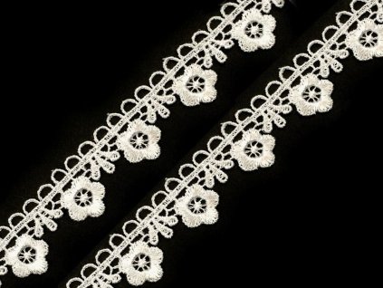 Vzdušná krajka šíře 21 mm (Balení 13.5 m, Varianta 1 bílá)