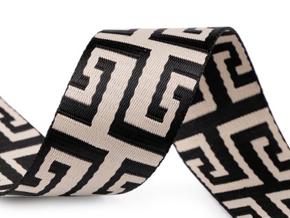 Oboustranný popruh šíře 50 mm (Varianta černá béžová světlá)