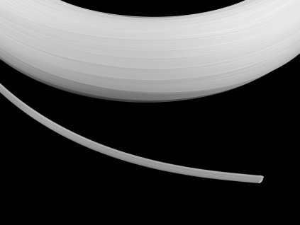 Kostice plastová plochá vroubkovaná šíře 8 mm (Balení 1 m, Varianta transparent)