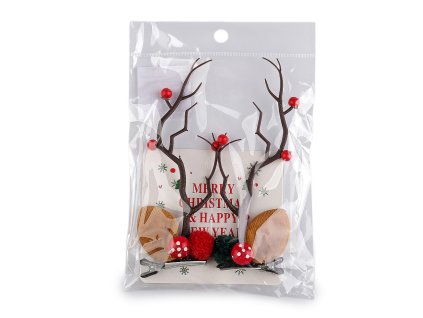 Párty sponky do vlasů vánoční (Balení 1 pár, Varianta béžová velbloudí)