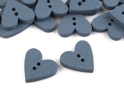 Dřevěný dekorační knoflík srdce (Balení 10 ks, Varianta 1 bílá)