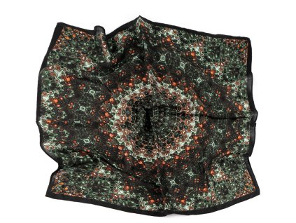 Šátek mandala 65x65 cm (Balení 1 ks, Varianta 1 hnědá)