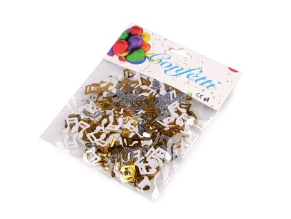 Konfety noty (Balení 1 sáček, Varianta 1 stříbrná zlatá)