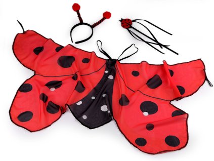 Karnevalový kostým - beruška (Balení 1 sada, Varianta červená)