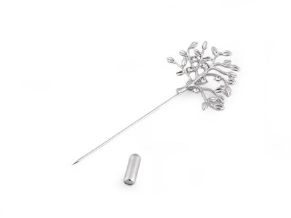 Ozdobný špendlík strom života (Balení 1 ks, Varianta platina)