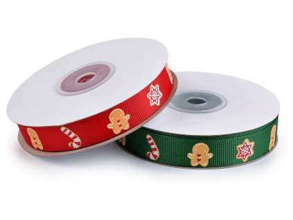 Vánoční rypsová stuha šíře 15 mm (Balení 22.5 m, Varianta 1 červená)