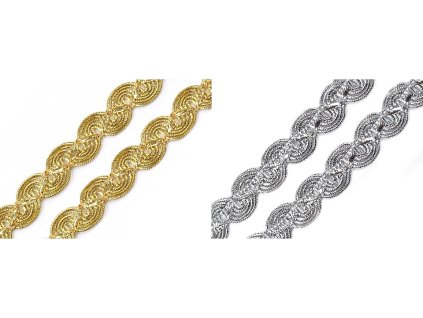 Leonský prýmek smyčky (Balení 13.5 m, Varianta 1 zlatá)