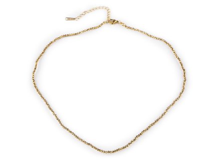 Náhrdelník hematitový (Balení 1 ks, Varianta 1 zlatá)