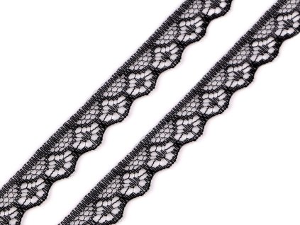 Silonová krajka šíře 14 mm (Balení 1 m, Varianta 1 černá)