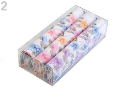 Dámský kapesník drobné květy (Balení 1 krab., Varianta mix náhodných barev a vzorů)