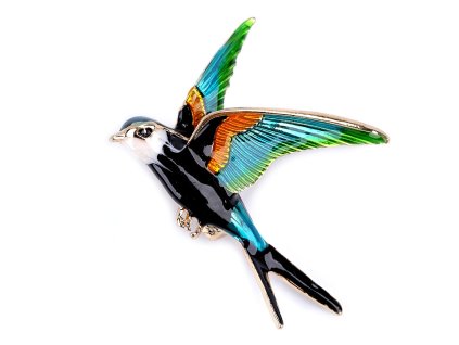 Brož ptáček (Balení 1 ks, Varianta 1 zlatá)