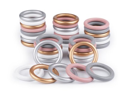 Dřevěný barevný kroužek vnější Ø58 mm (Balení 10 ks, Varianta 1 bílá)