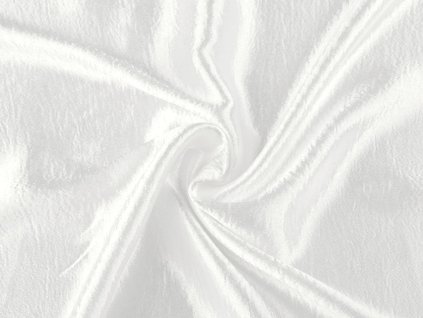 Satén s mačkaným efektem (Balení 1 m, Varianta 1 bílá)