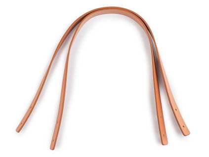 Kožené ucho na tašku šíře 1,5 cm délka 45 cm (Balení 2 ks, Varianta hnědá koňak)