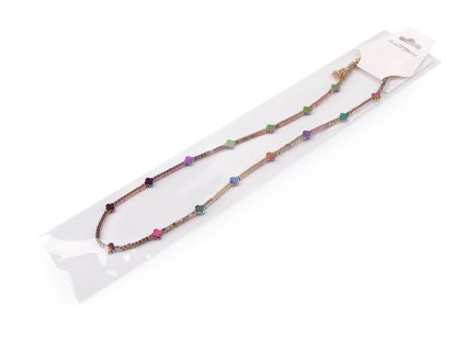 Náhrdelník hematitový (Balení 1 ks, Varianta 1 multikolor čtyřlístek)