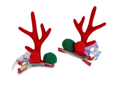 Párty sponky do vlasů vánoční (Balení 1 pár, Varianta červená)