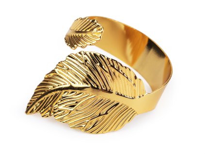 Kovový kroužek na ubrousek list (Balení 1 ks, Varianta 1 stříbrná)