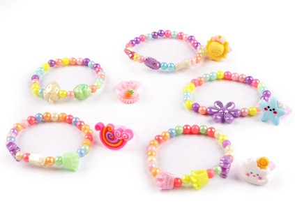 Dětský náramek a prstýnek sada (Balení 1 sada, Varianta náhodná barva)